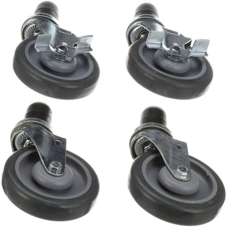 Allpoints Stem Caster Set (4), 5" Std Duty, 1-5/8" Exp Ste 264708